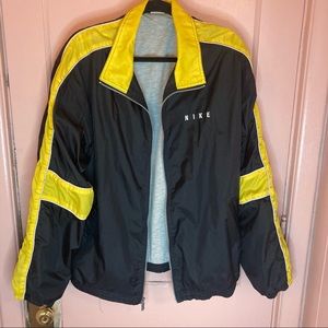 Vinatge Nike Multi Color Windbreaker Full Zip Jacket Grey Tag Colorblock Yellow